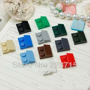20 pz * tegola 2 x2 W 1/3 piastra * fai da te illuminare mattoni a blocchi, compatibile con particelle di assemblaggio