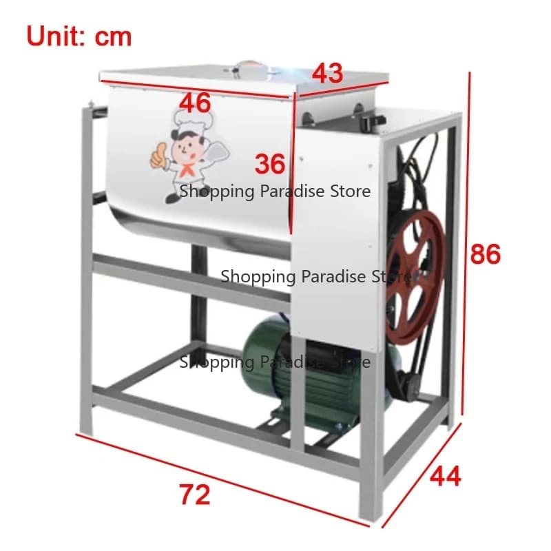 25kg 2200W Commercial Dough Mixer Flour Mixing Machine Stirring Mixer Suitable for Pasta Bread Dough Kneading Capacity 220V