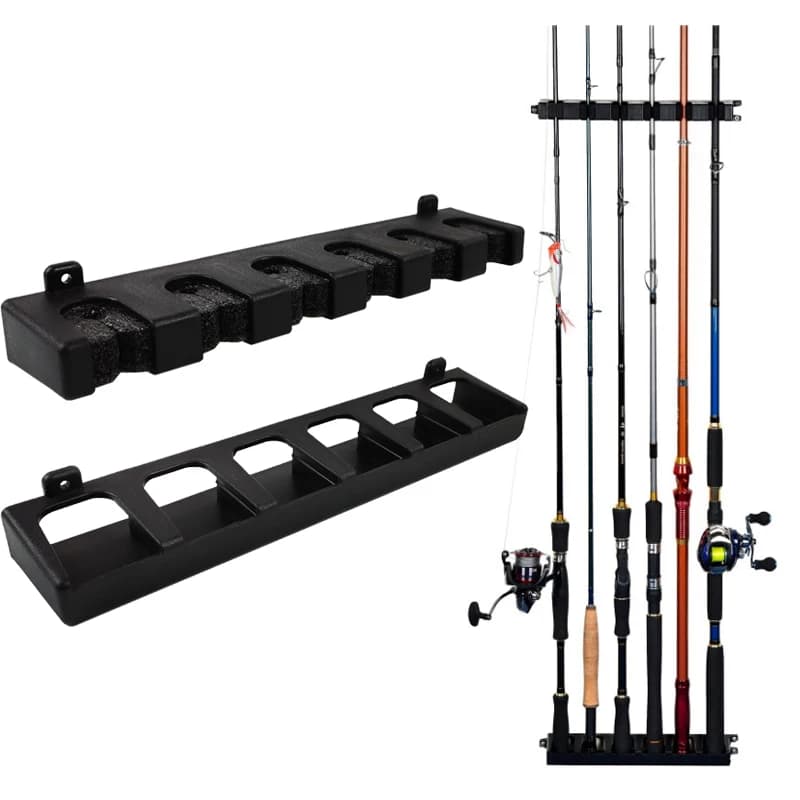 1 pcs fishing rod instruments vertical display support for fishing rod hanging wall fishing rod