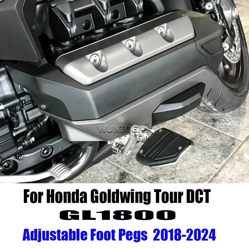 Per Honda Goldwing GL1800 Tour DCT Airbag F6B GL 1800 2018-2024 Pedane moto Supporti per pioli autostradali regolabili a 3 vie