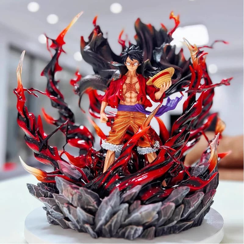 Statua One Piece Monkey D. Luffy Wano Country Haki 32cm GK, Modellino da Collezione Anime, Decorazione da Scrivania, Regalo per i Fan