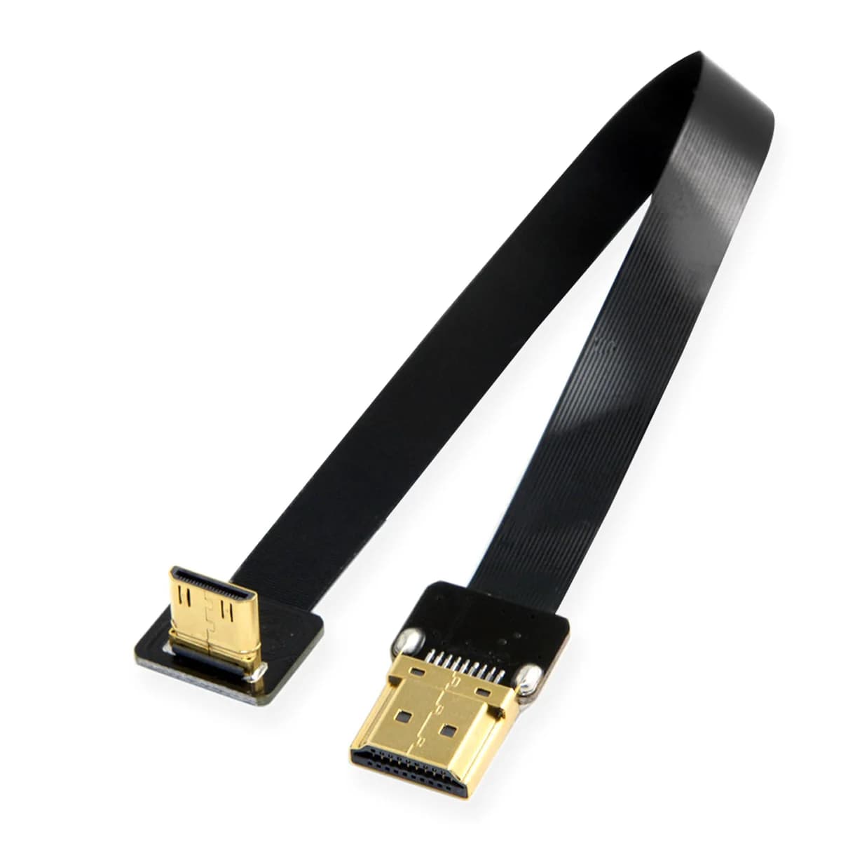 Mini HDMI Male to HDMI Male FPC Flat Cable 90 Degree Up Angled FPV for FPV HDTV Multicopter Aerial Photography