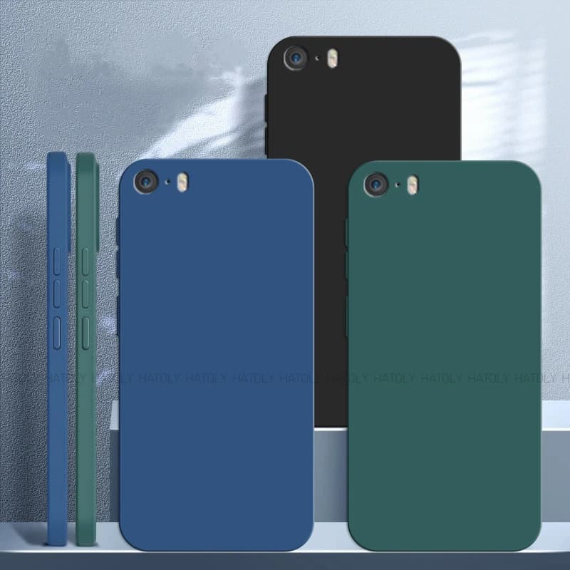 Per iPhone SE 2016 Custodia iPhone 5s 5 SE 2016 Custodia Cover di lusso antiurto TPU Silicone liquido Cover posteriore per iPhone SE 2016