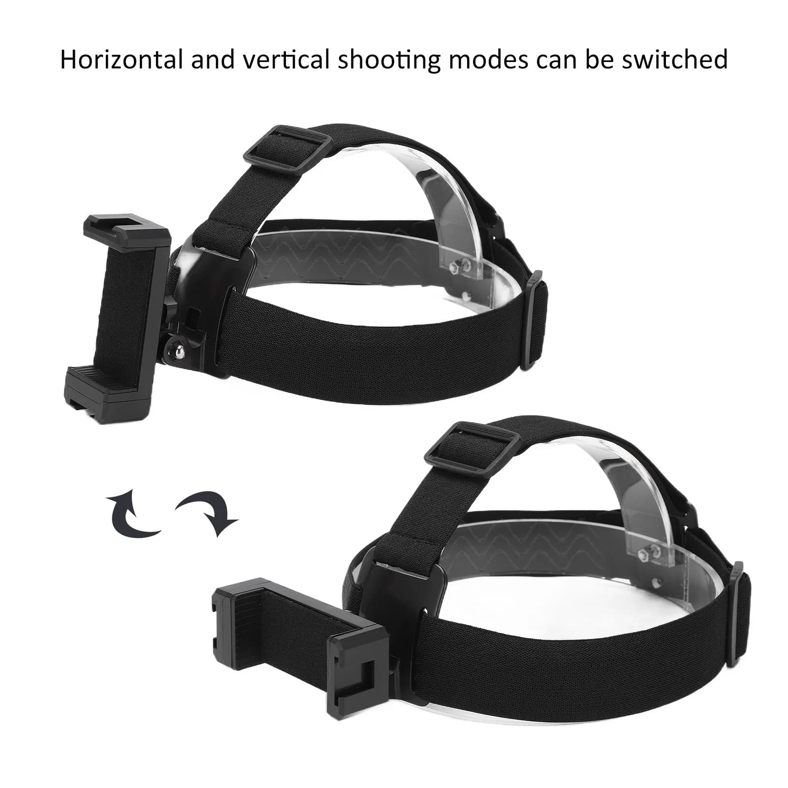 Head Strap Mount Black Adjustable Holder Accessories Kit for Action Camera Mobile Phone Head Strap for Phone
