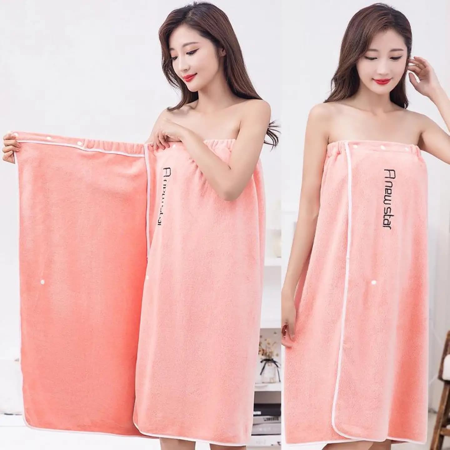 Bathroom towel in Pure Cotton for Women, Domestic Use, Absorbent, Wrap, Versatile for All Seasons, Autumn Winter