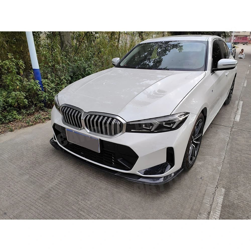 Carbon Fiber Front Bumper Lip Spoiler Diffuser Splitters for BMW 3 Series G20 G28 LCI 2023+ Front Bumper Lip Guard Chin Body Kit