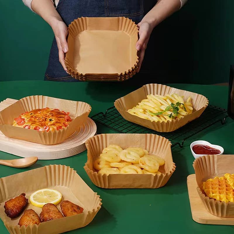 Circular tin baking tray for home use, silicone oil paper for barbecue, air frying paper, pillow paper, oil absorbent paper for food use