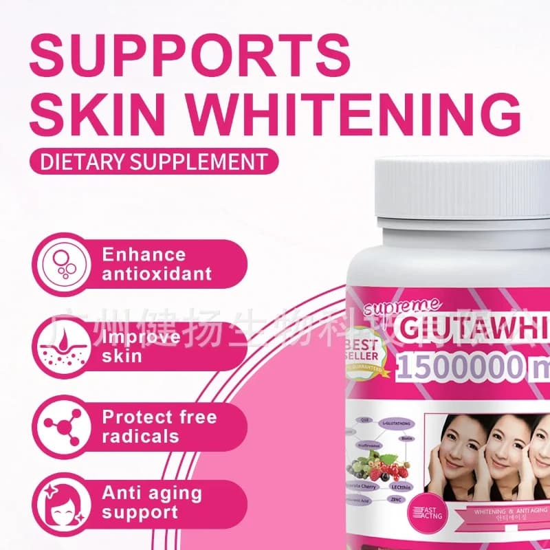 The soft glutathione capsules promote collagen synthesis, illuminate skin tone, balance nutrients