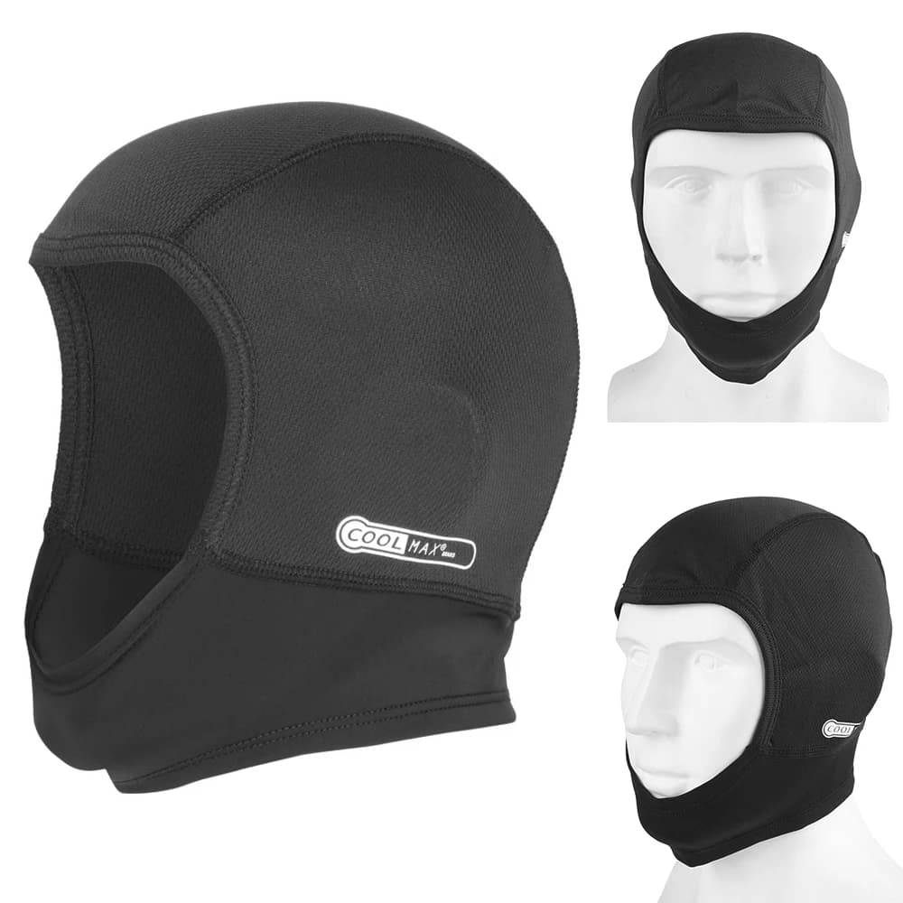 Sports hood with soft elasticity, quick drying, motorcycle helmet, inner hood, breathable and breathable visor, sun protection