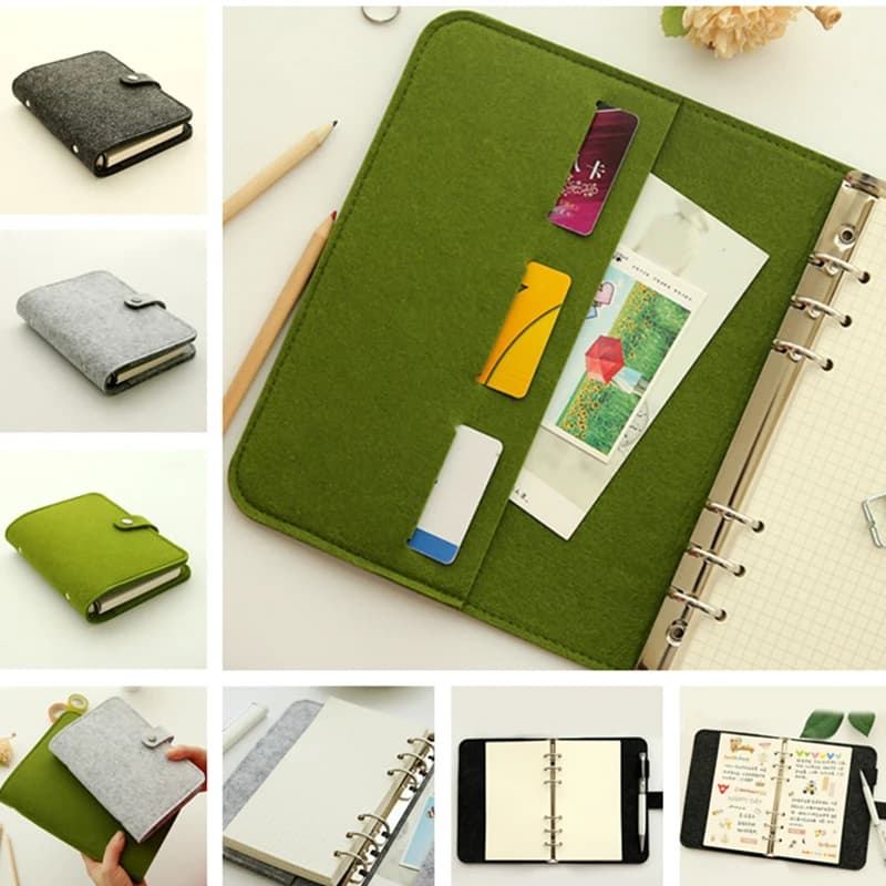 A5 A6 feltro Shell panno tessuto Notebook pianificatore di carta pagina interna raccoglitore ad anelli porta carta diario portatile forniture di cancelleria regalo