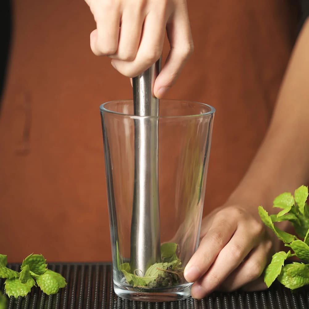 Mixer professionale per cocktail Muddler Impugnatura comoda Bastone per rompere il ghiaccio in acciaio inossidabile per fornitura di bicchieri