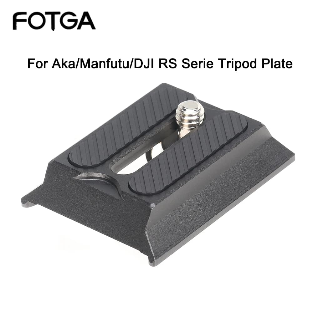 FOTGA Piastra per treppiede estesa Piastra a sgancio rapido Fotocamera piccola Morsetto rapido Piastra in PU con montaggio rapido per viaggio serie Aka/Manfutu/DJI RS