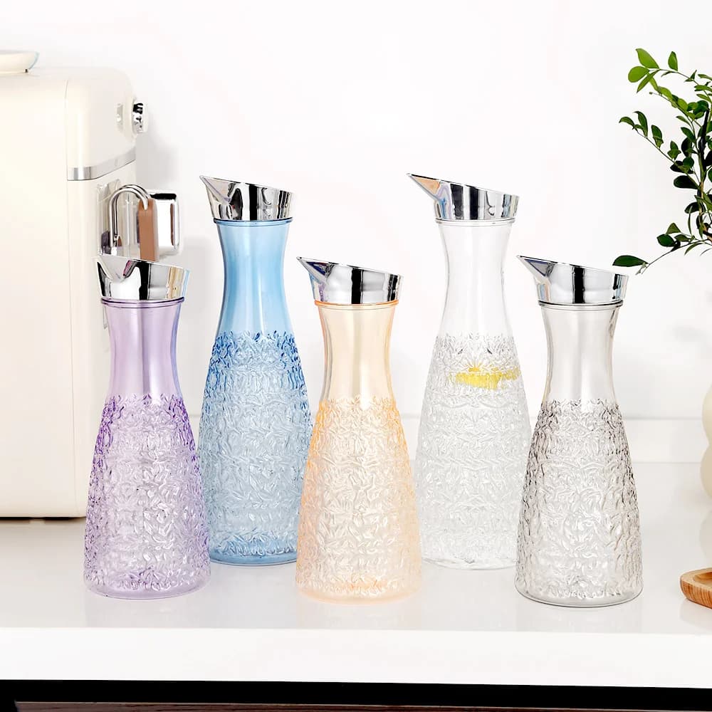 Multiple Color Water Pitcher Juice Pot Tea and Fruit Infusion Pitcher Plastic PC Water Pot for Household