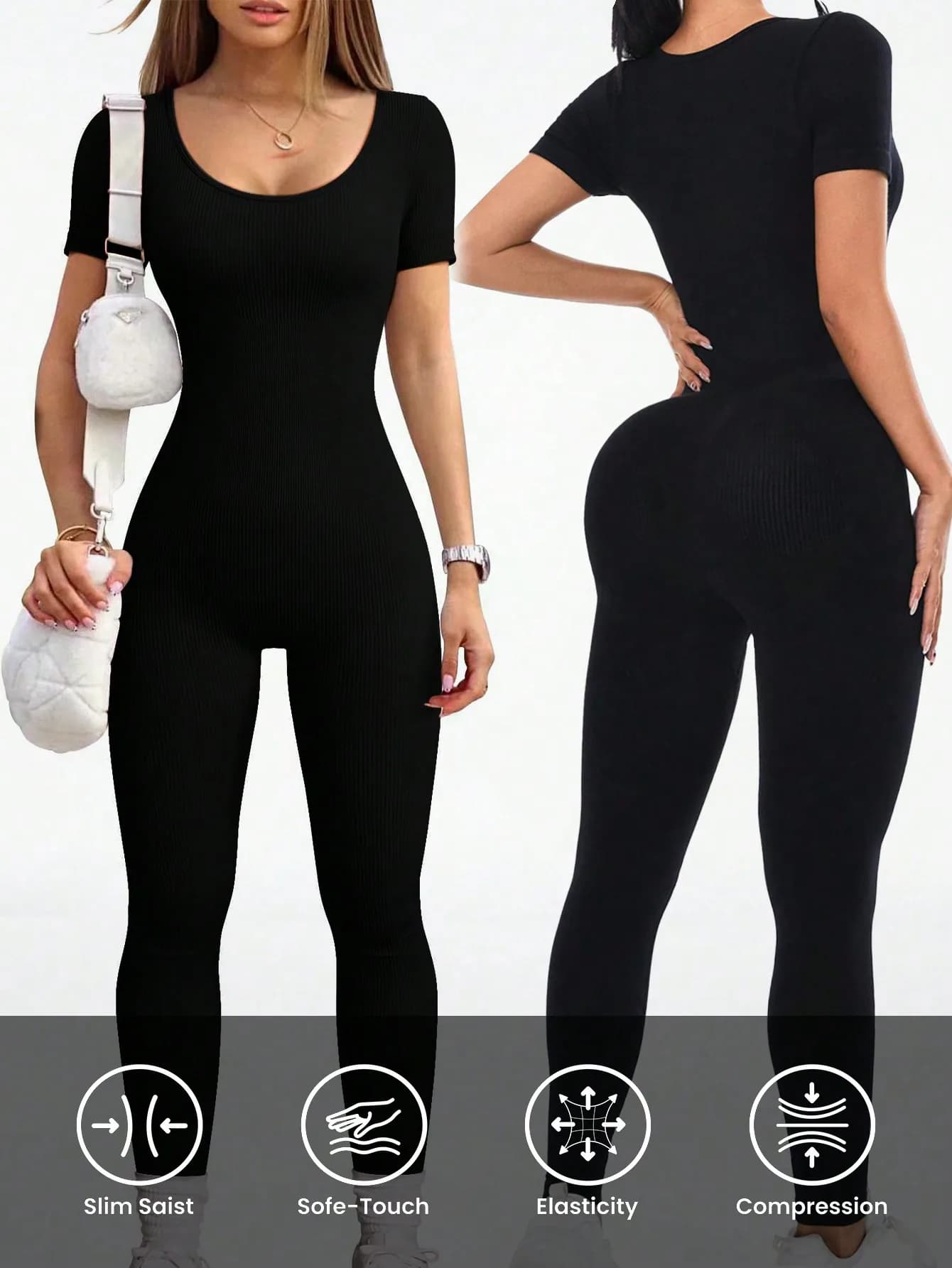 Women's Sexy Yoga Suit Spring Summer Square Threaded Connector Lifting Gluten Design Comfortable Active Clothing