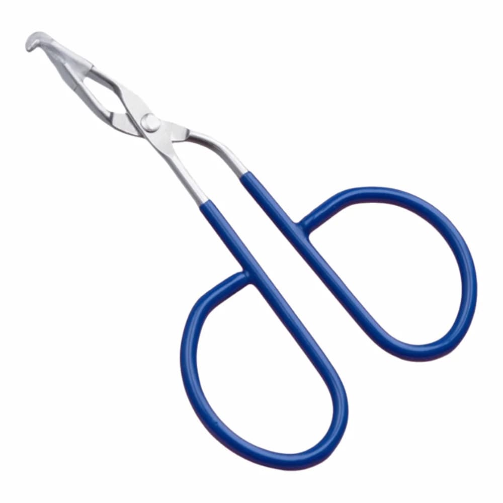 Stainless Steel Cable Tie Opener Silicone Handle Bent Tip Zip Tie Remover Compact Reusable Cable Tie Release Pliers