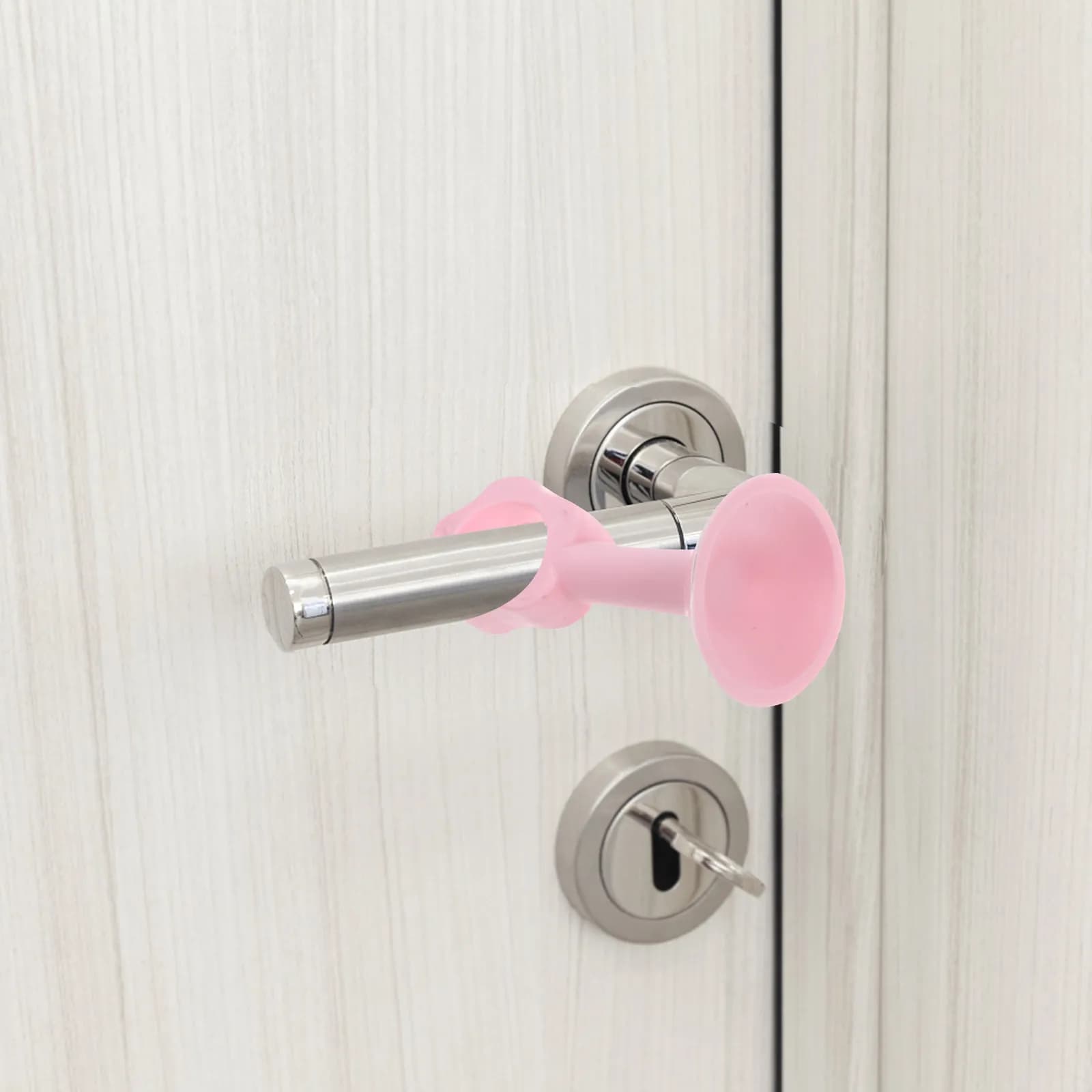 4 Pezzi Protezioni per Maniglie e Pareti con Design Floreale, Fermi per Maniglie in Silicone per Protezione Muta del Suono
