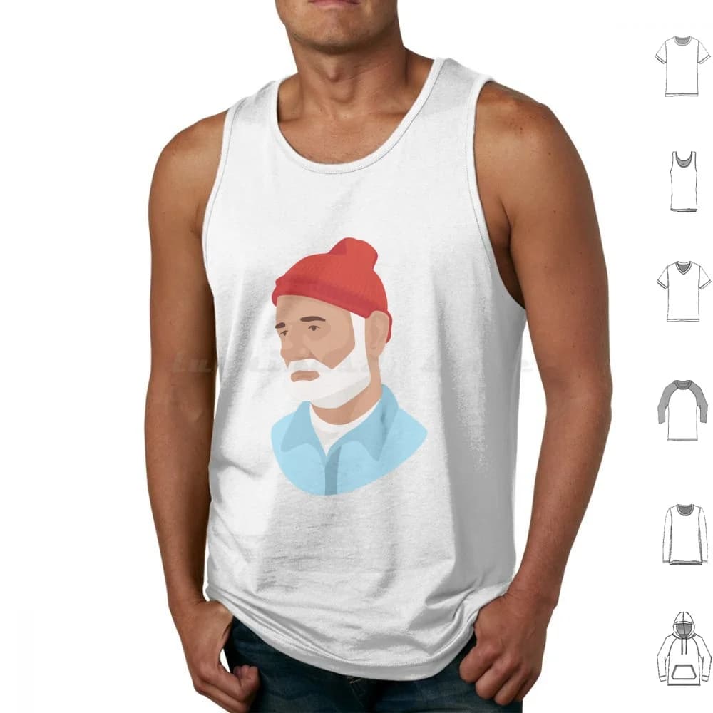 Steve Zissou Canotte Canottiera senza maniche Steve Zissou Team Zissou Zissou Wes Anderson Ethan Russon Bill Murray The Life