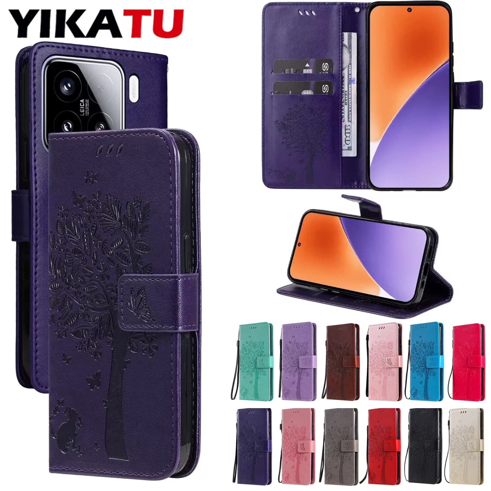 Vano portaoggetti Portafoglio Custodia in pelle per Xiaomi Poco M7 M6 M5S M4 4G M3 F6 X7 X6 X5 X4 Pro 5G X3 GT NFC Flip Card Slot Cover