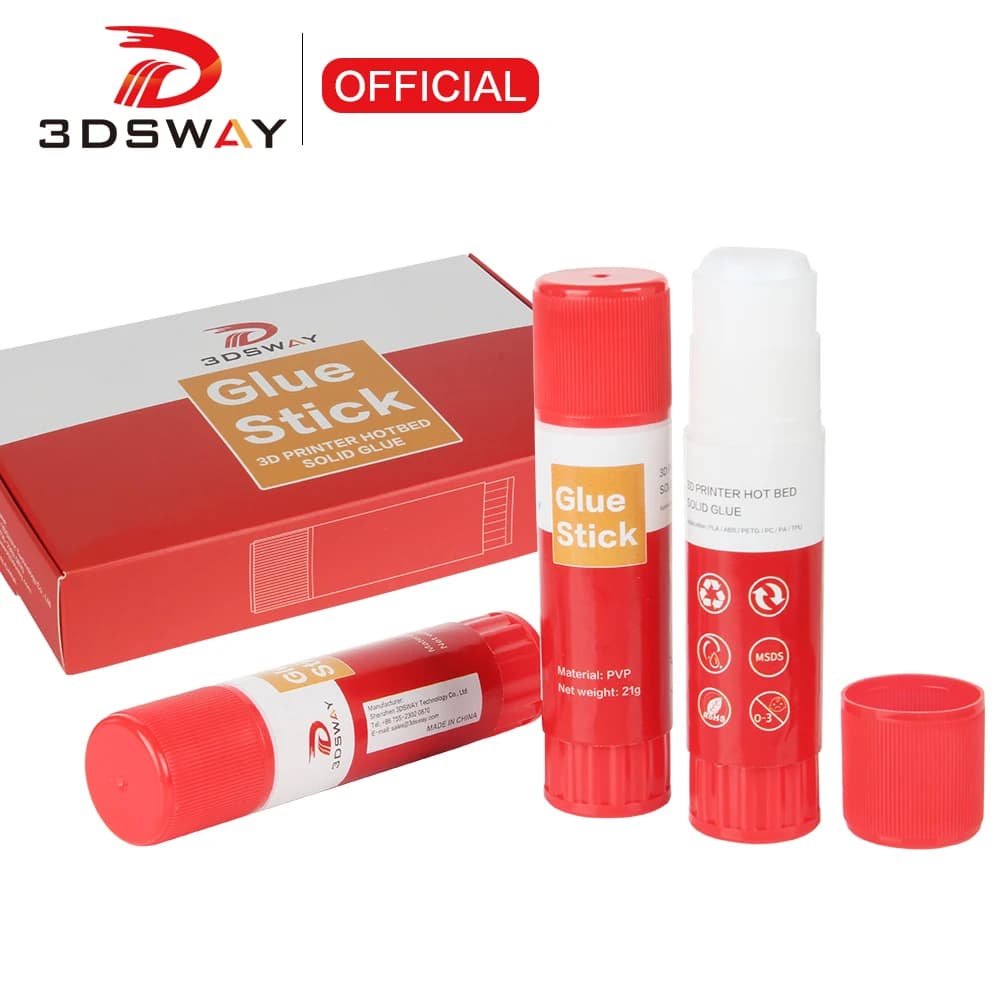 3DSWAY 3D Printer PVP Glue Stick Solid Sticker for 3D Printer Hot bed Printing PLA ABS PETG TPU Non-toxic glue easy to clean
