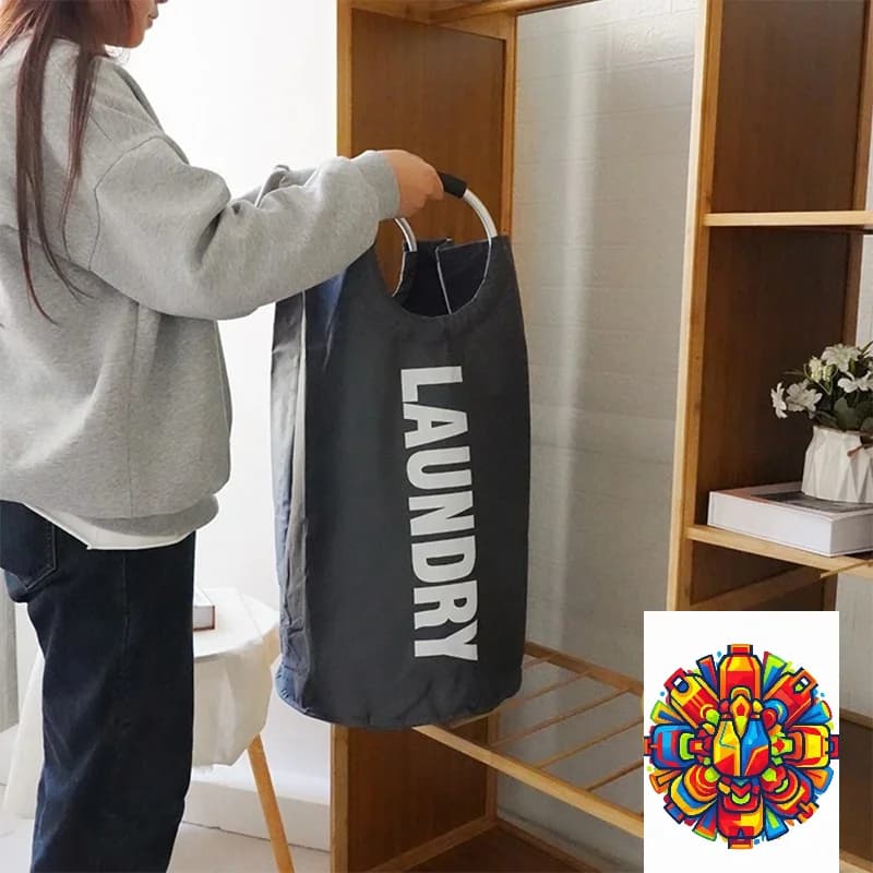 90L Super Large Laundry Basket Oxford Fabric Waterproof Laundry Bag Dirty Clothes Storage Basket Foldable Laundry Basket Travel