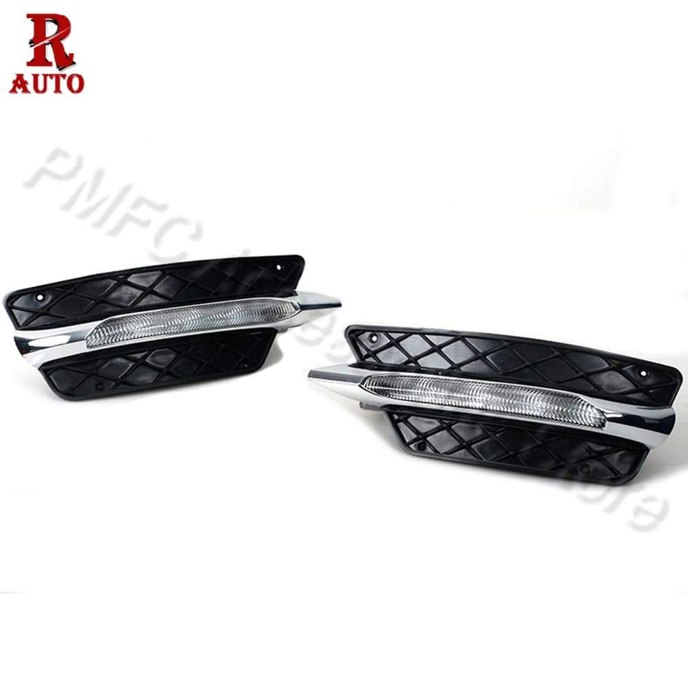 R-AUTO Paraurti Anteriore DRL Griglie Griglia LED Luce di Marcia Diurna DRL Luce di Nebbia Per Mercedes Per Benz W204 Classe C 2012 2013 2014