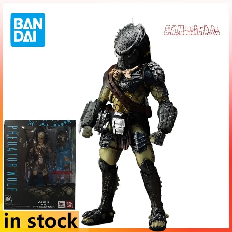 Bandai Original SHF MonsterArts Iron Blooded Lone Wolf Anime Action Figure Giocattoli Modello da collezione Ornamenti Regali per ragazzi