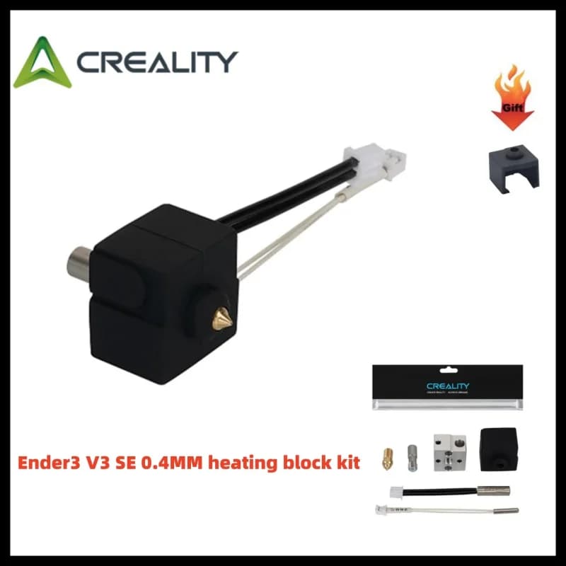 CREALITY Ender 3 V3 SE Hot End Kit 0,4 mm brass nozzle High temperature print head Heater block 3D printer accessories