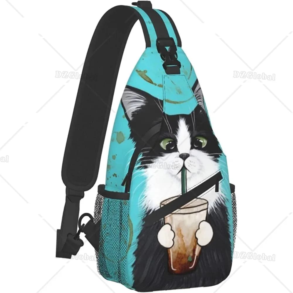 Backpack Cat Sling Handbags unisex Travel Shoulder Bag for Women's Hiking Bag Men's Shoulder Bag