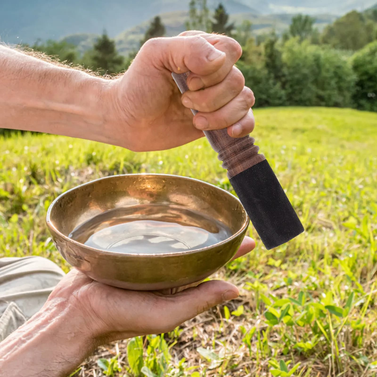 Buddhist Bowl Mallet Smooth Surface Portable Singing Bowl Stick for Meditation Healing Yoga Sound Therapy Accessory