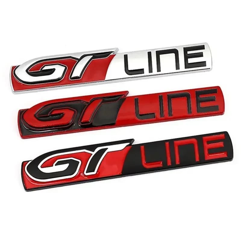 Per Peugeot GT Line Logo 308 508 Bagagliaio posteriore Portellone Emblema Lato Parafango Distintivo Decalcomanie 3008 5008 Renault KIA Adesivi Stinger