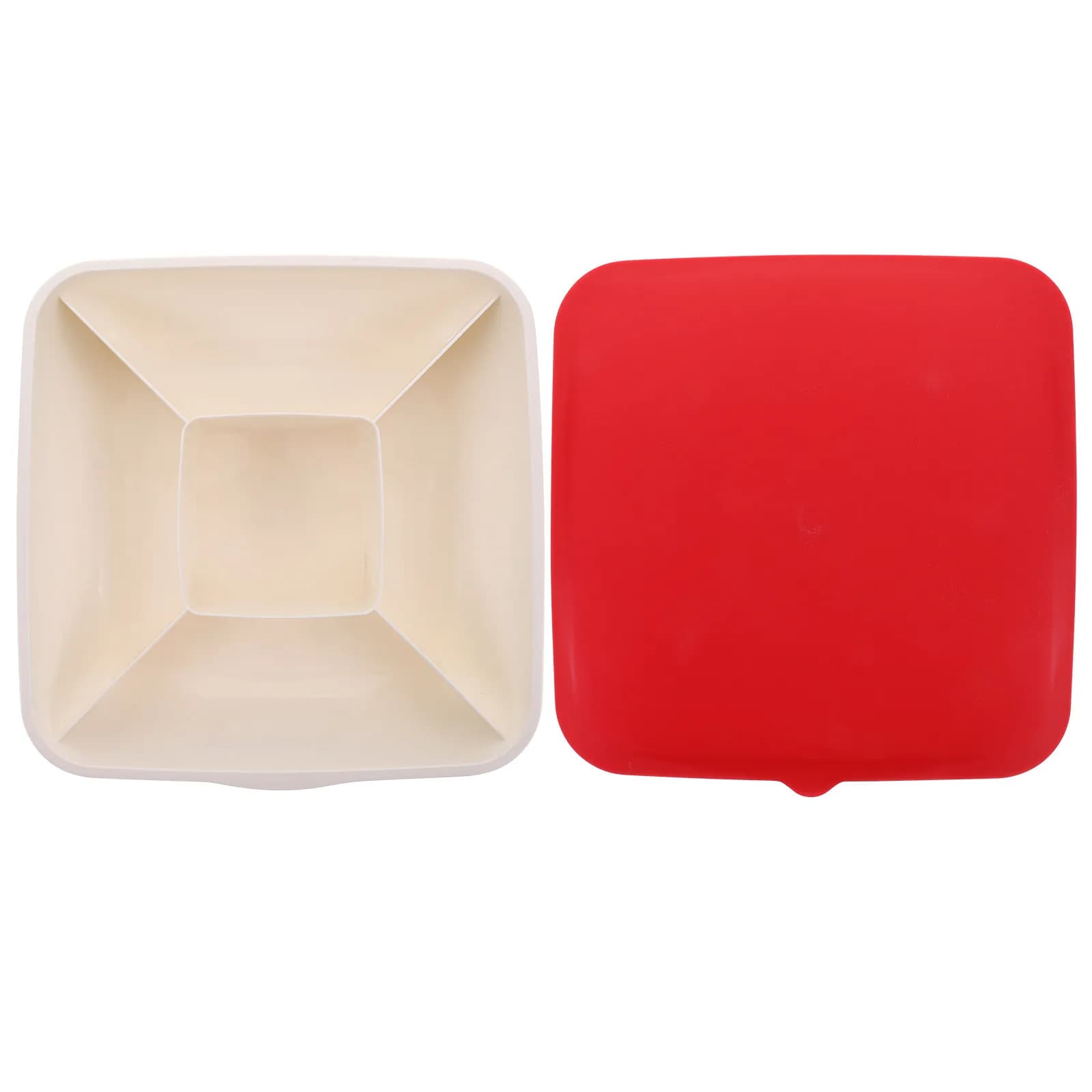 Contenitore Porta Caramelle con Coperchio e Scomparti, Vassoio Multiuso per Snack, Frutta Secca, Verdure, Ideale per Feste