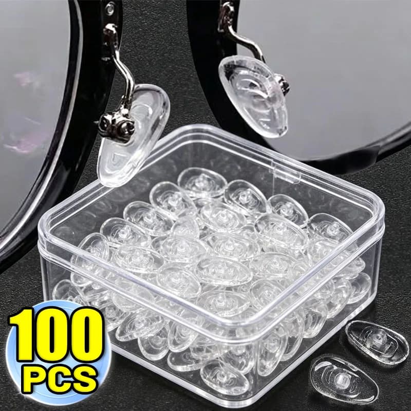 200 Pezzi Cuscinetti Nasali in Silicone Ultra-Morbidi per Occhiali, Accessori per Montature, Antiscivolo, per Sport e Uso Quotidiano