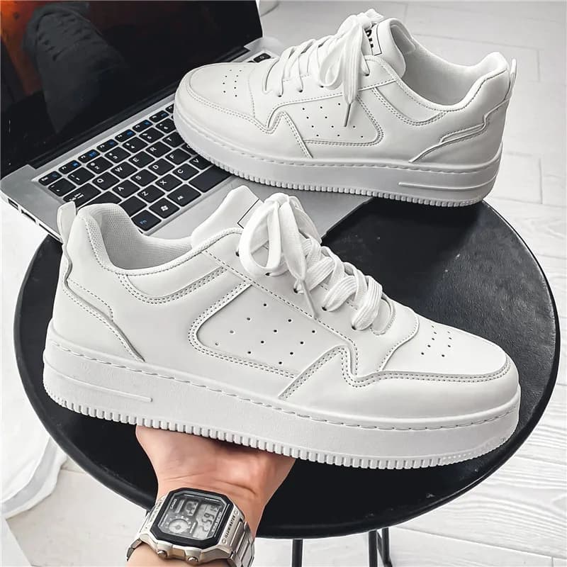 New Men's Breathable Sneakers, Versatile Bianche sneakers with thick sole, Casual Sports Sneakers, Running Shoes