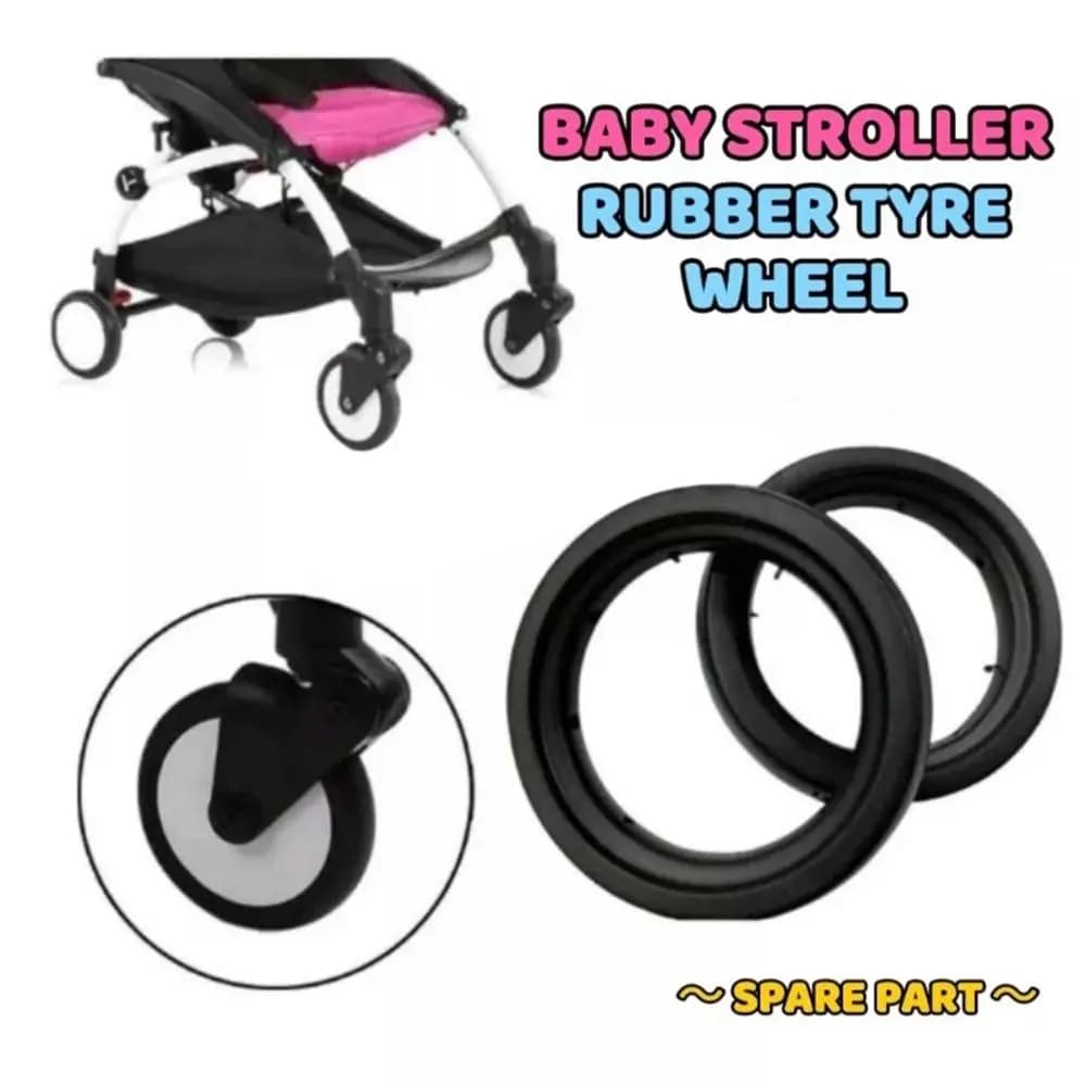 Rubber Stroller Wheel Tyre Stroller Replacement Durable Stroller Spare Part High-quality for Babyzenes Yoyo Yoya YuYu