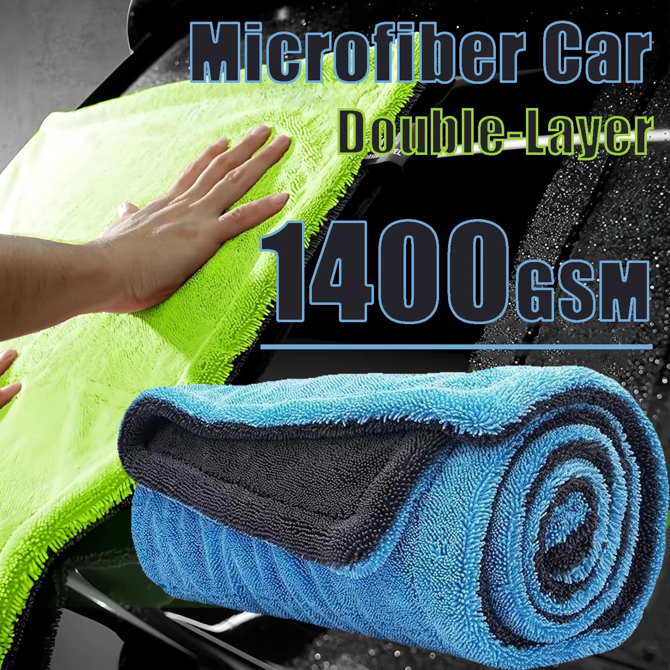 Microfiber Car Wash Towel Large Car Quick Drying Cloth Super Absorbent Car Window Cleaning Towel Thicken Car Detailing Rags