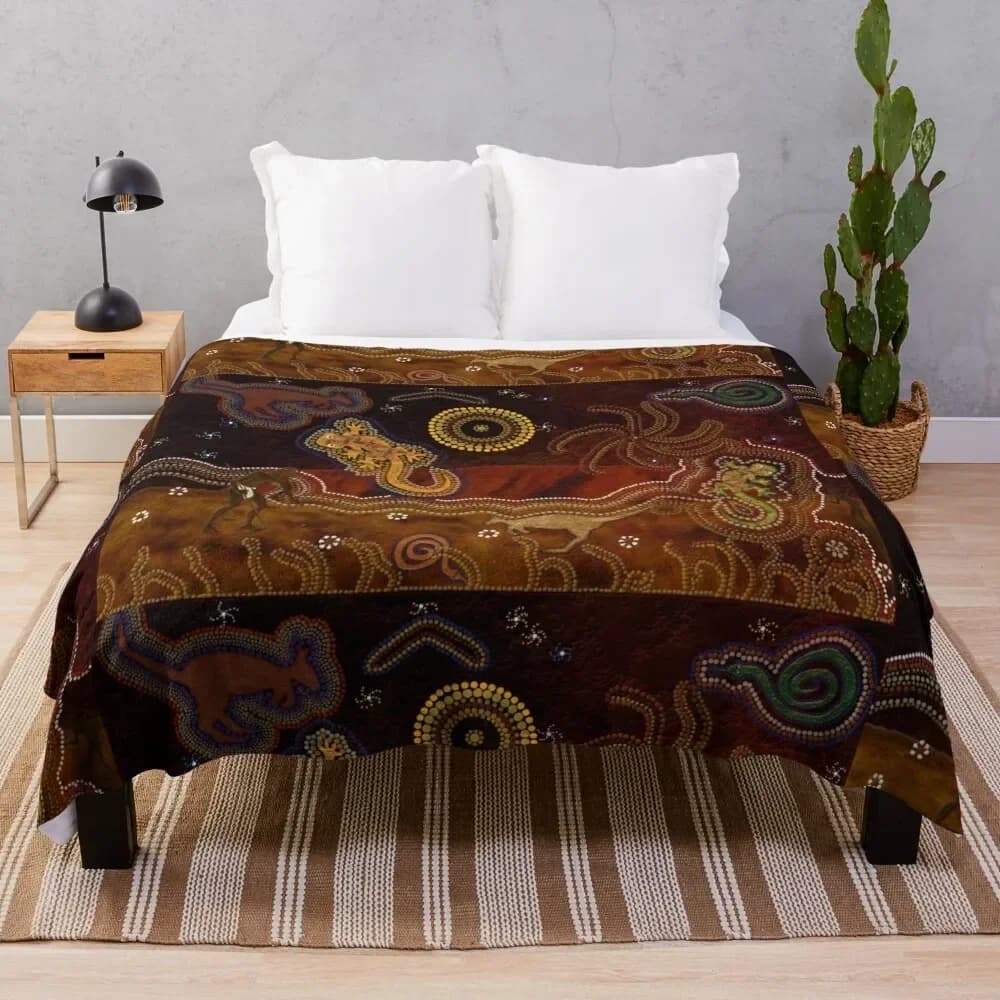 Desert Heat (Australian Outback Art) Coperta morbida e confortevole per leggere e guardare la TV