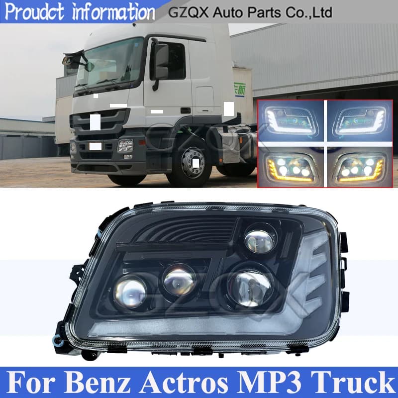Faro Anteriore a LED CAPQX per Mercedes Benz Actros MP3, Faro per Camion, Luce Diurna