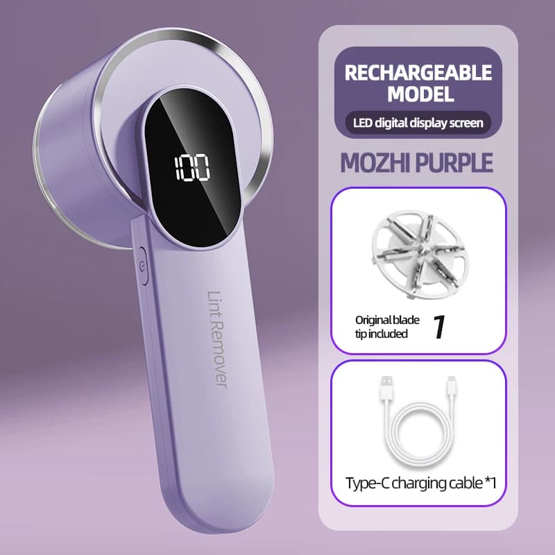 Levapelucchi Ricaricabile USB, Rimuovi Pelucchi Portatile con Display Digitale, Batteria a Lunga Durata per Casa e Viaggi