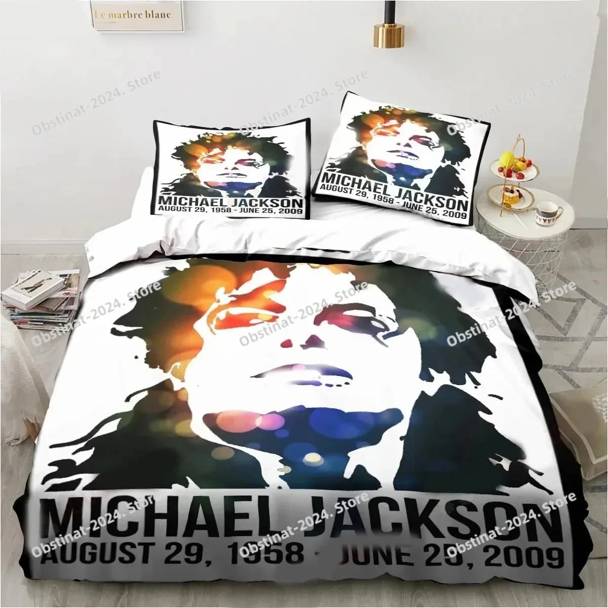 Stampa 3D Michael Jackson Set biancheria da letto Copripiumino Set letto Copripiumino Federa Trapunte King Queen Size Ragazzi Adulti