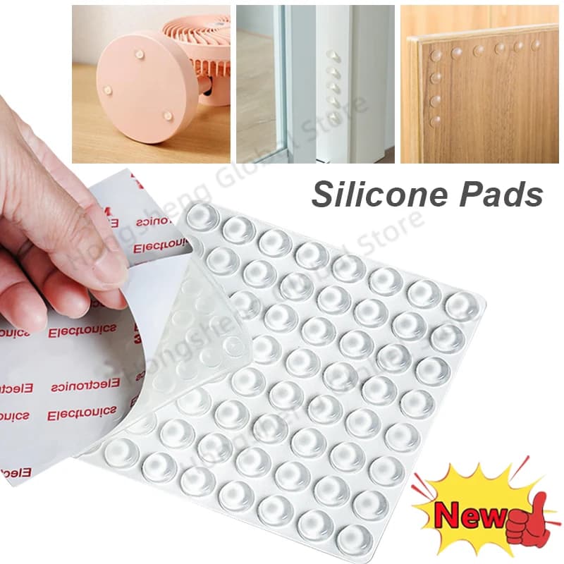 100 pz Circolare trasparenza Auto Adesivo Fermaporta Gomma Anti-collisione cuscino Prevenire Rumoroso Tampone Cuscino Cuscinetti In Silicone