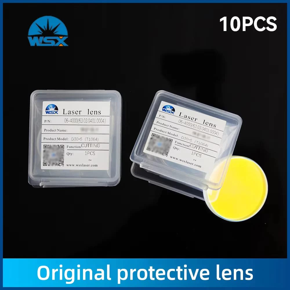 10 Pieces Laser Protective Windows WSX 18x2 20x2 30x5 37x7 Silica Protection Lenti Fusa JGS1 for Laser Cutting Machine WSX
