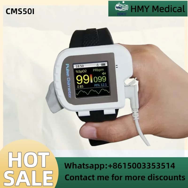 Ossimetro da polso CMS50I, rilevatore di apnea notturna, registratore di SpO2 e frequenza cardiaca per monitoraggio notturno