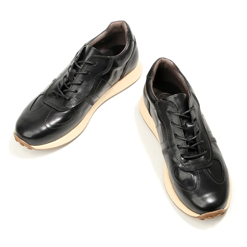2026 Spring Crazy Man Shoes Male Footwear Cow Genuine Leather Men's Casual Lace Up Flat Shoes Fashion Man Trend Confort Shoes