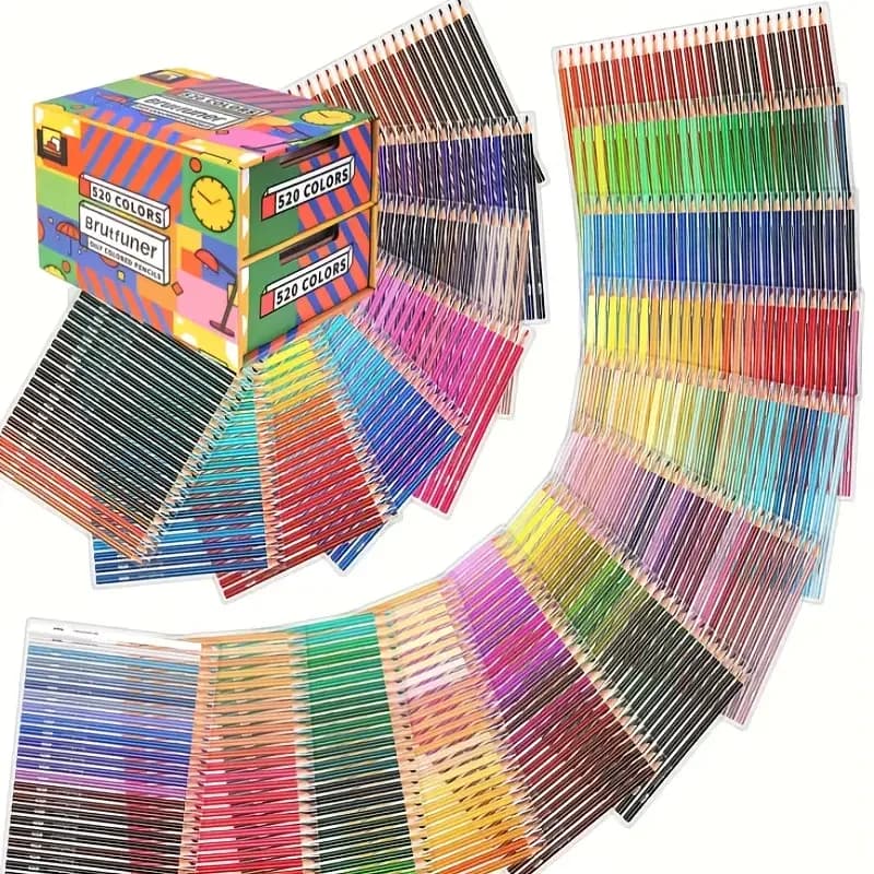 520 Professional Colored Pencils,Set of 520 Colors,Artists Soft Core with Vibrant Color,Ideal for Drawing Sketching Shading