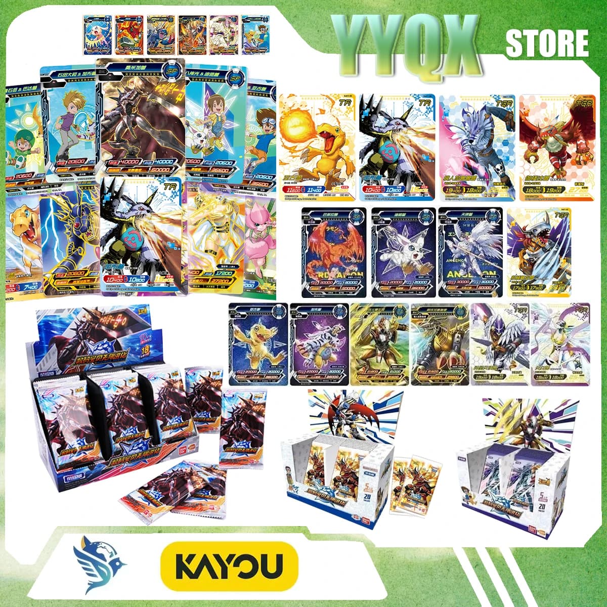 KAYOU ‌ Nuova Collezione 2026 di Carte Digital Monster: Animazioni, Cartoni Animati, Fumetti, Regali a Sorpresa, Giochi Carini, Ornamenti Rari
