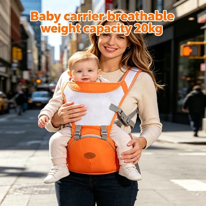 All-season Baby Carrier Cotton Ergonomic Backpacks Holder Shoulder Waist Belt Sling Toddler Outdoor Holding Front Back Universal