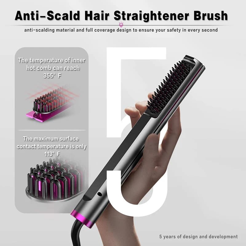 Piastra per capelli professionale Ferro da stiro a infrarossi e a vapore da salone Bigodino per lisciare i capelli in ceramica per acconciature