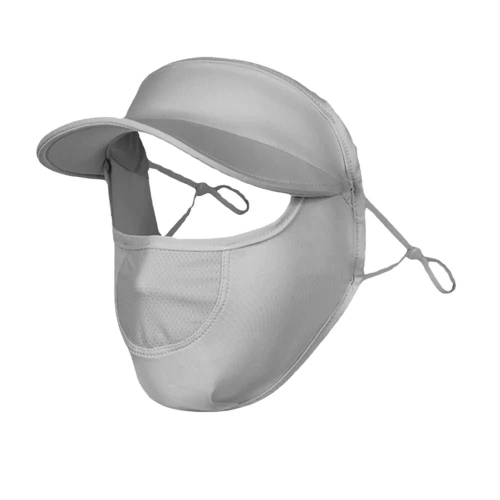 Nuova maschera di protezione solare in seta di ghiaccio Full Face UPF50 + Sciarpa al collo anti-UV Maschera parasole traspirante antipolvere Ciclismo