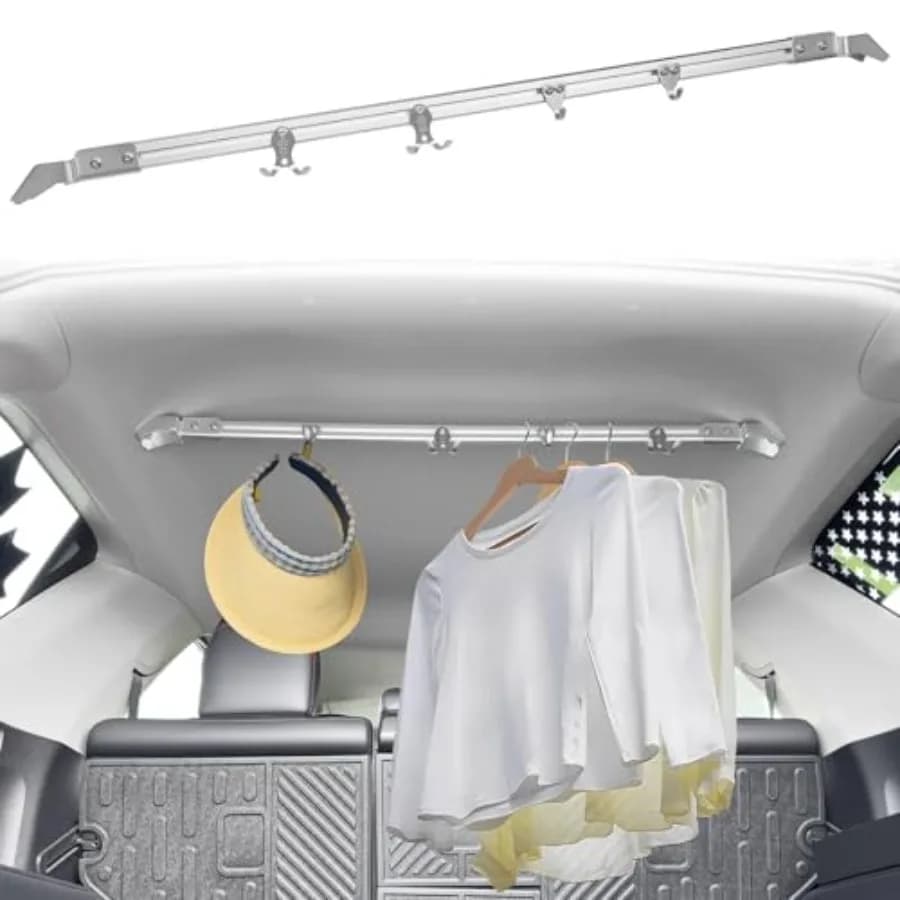 Clothes rack for 20102024 4Runner Trunk Organizer Car hanger No drilling Metal travel cloth Hanger for 1024