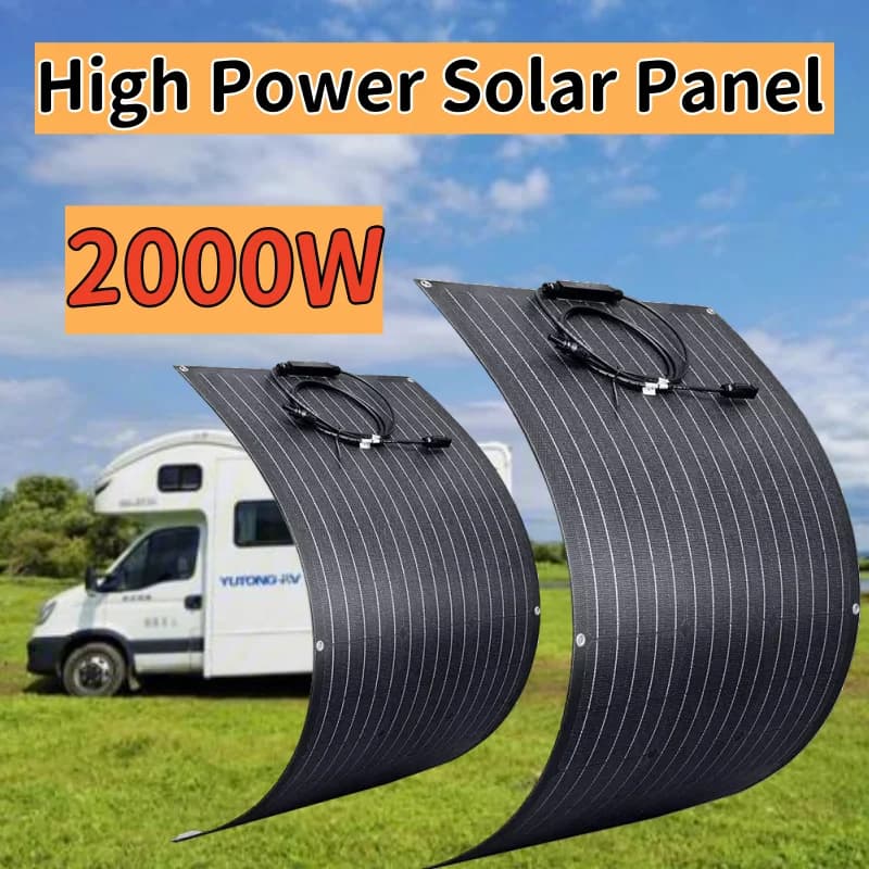 2000W 4000W Pannello solare solare ad alta efficienza portatile Power Bank 1000W Ricarica flessibile Celle solari esterne per casa/campeggio